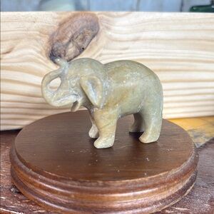 Handcrafted Tan Elephant Sculpture